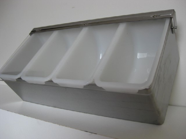 BAR COCKTAIL CADDY, Small Grey w White Insert